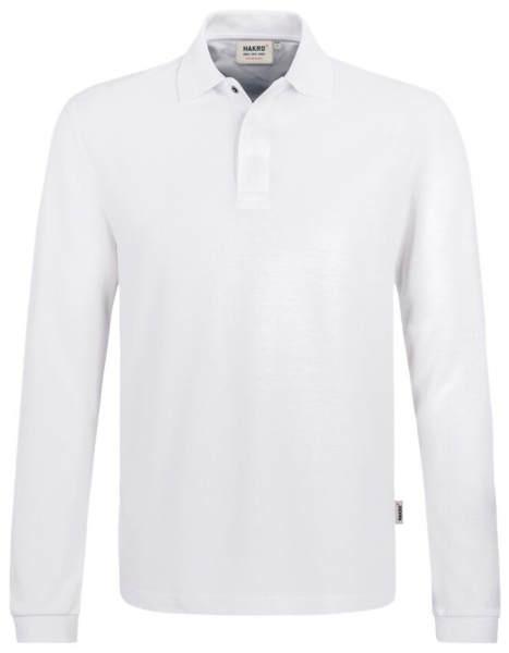 HAKRO-Longsleeve-Poloshirt-HACCP, Arbeits-Berufs-Polo-Shirt, Performance, wei