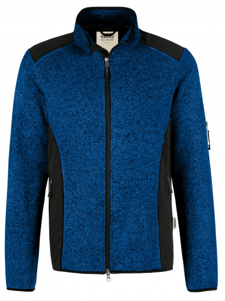 HAKRO-Strickf-Fleece-Kapuzen-Jacke, Dawson, 280 g / m², royal meliert