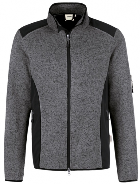 HAKRO-Strick-Fleece-Arbeits-Berufs-Jacke, Dawson, anthrazit-melange