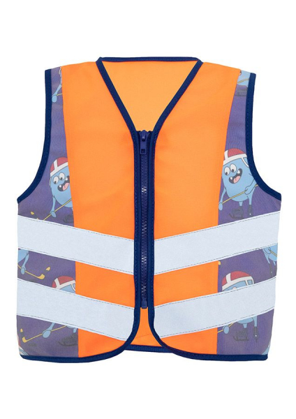 KORNTEX-Kinder Warnweste Action Sports, CO2 Neutral, signal-orange/Eishockey
