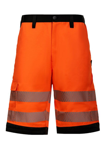 KORNTEX-EOS Hi-Vis Shorts mit schwarzen Partien, signal-orange/schwarz