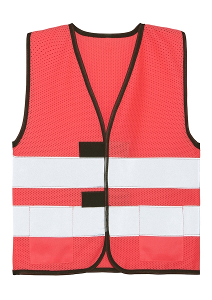 Korntex® Kinder Mesh Warnweste „Korfu” - Neonpink