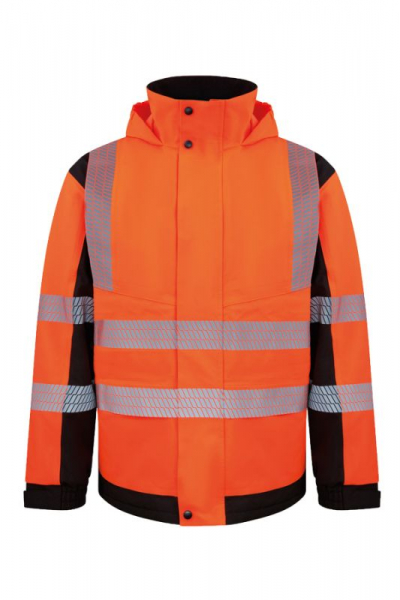 KORNTEX-Hi-Vis Softshell Regenjacke (Printable), Copenhagen, signal-orange/schwarz