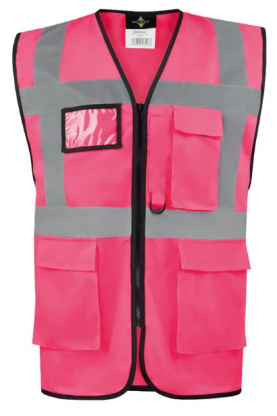 KORNTEX-Comfort Executive Multifunctional Safety Weste Hamburg, neonpink