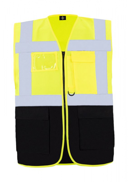 KORNTEX-Comfort Executive Multifunctional Safety Weste Hamburg, signal gelb/schwarz