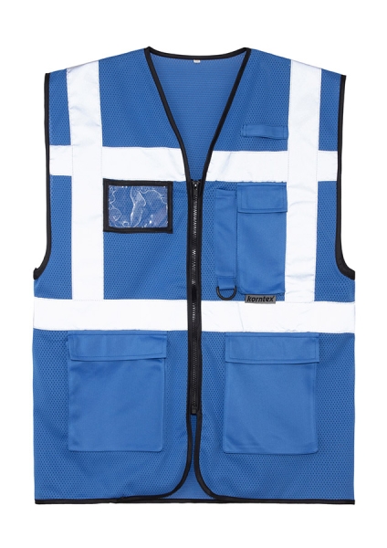 Korntex® Mesh Multifunktionsweste „Larisa“ - Blau