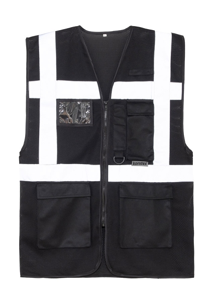Korntex® Mesh Multifunktionsweste „Larisa“ - Schwarz