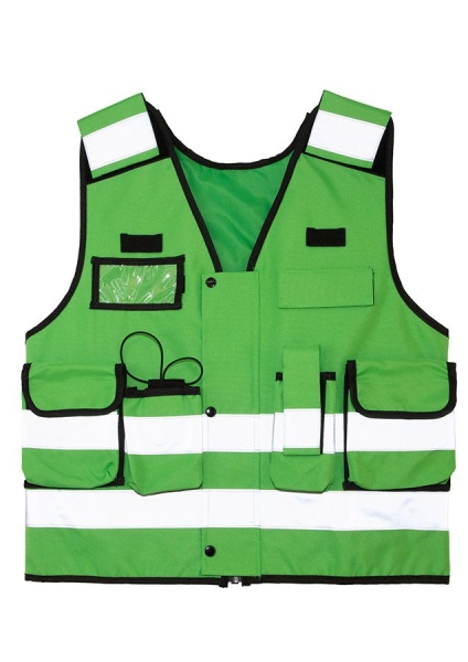 Korntex® Tactical Warnweste „Stammheim” - Elastischer Bund und 360° Sichtbarkeit - Grün