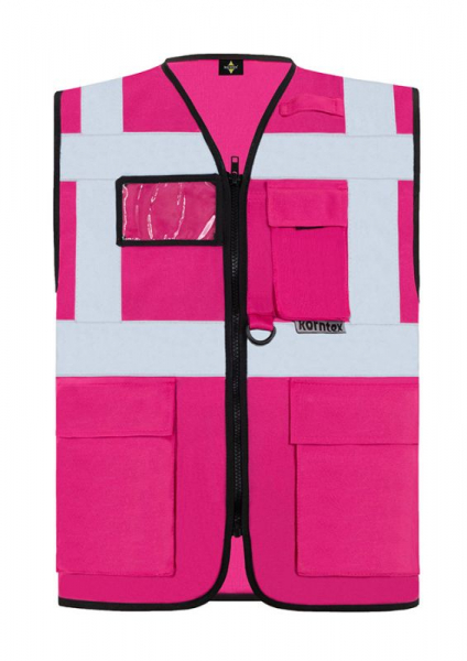KORNTEX-Mulit-Funktions-Warnschutzweste, magenta