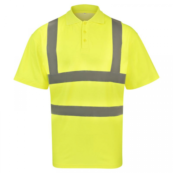 KORNTEX-Hi-Vis Poly-Cotton Polo Cambridge, signal-gelb