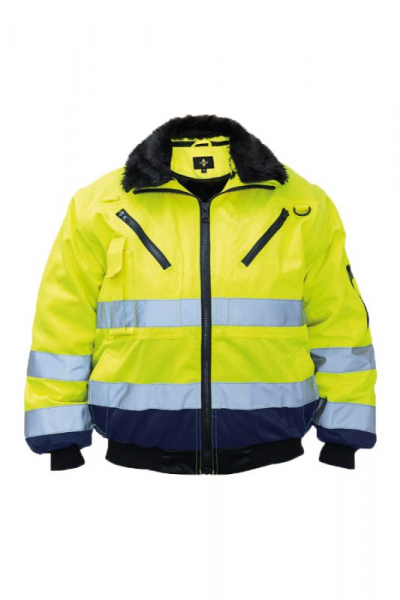 KORNTEX-Hi-Vis Pilotenjacke Oslo, signal gelb/marineblau