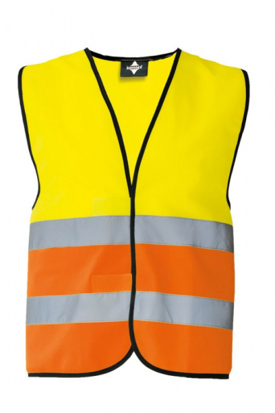 KORNTEX-Warnweste Wolfsburg, schwarzer Saum, signal gelb/signal orange