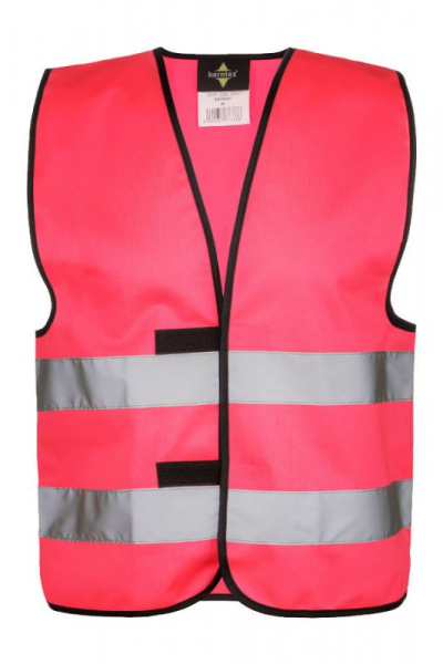 KORNTEX-Warnweste Wolfsburg, schwarzer Saum, neonpink