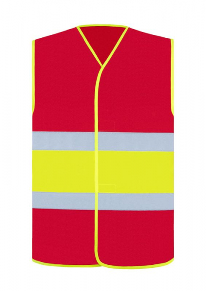 KORNTEX-Nationen-Warnweste Spain, CO2 fNeutral, rot/signal-gelb