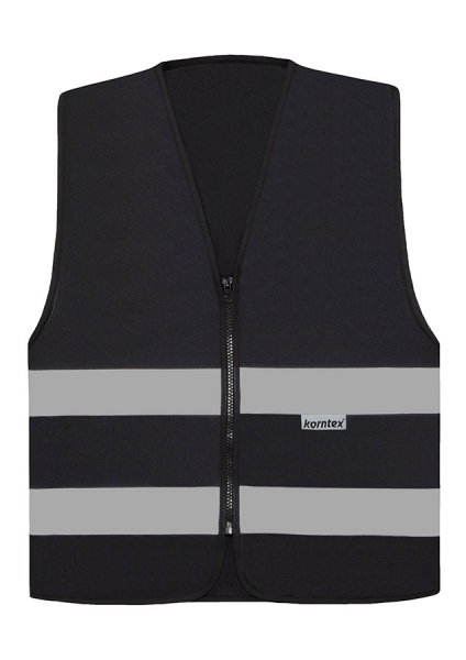 KORNTEX-Warnweste mit Reiverschluss, Cologne, Farbe: schwarz