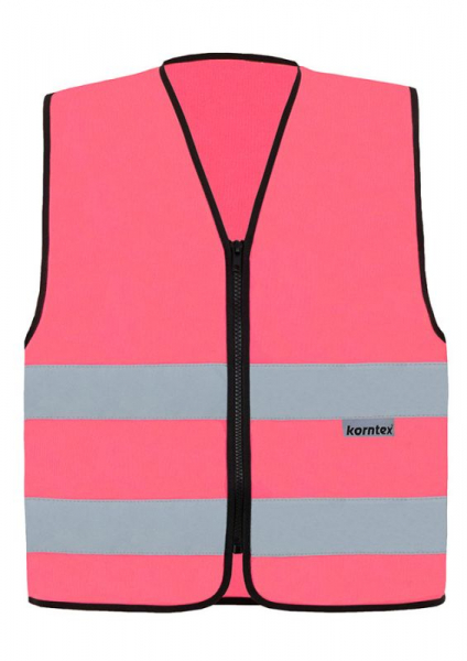 KORNTEX-Warnweste mit Reiverschluss, Cologne, Farbe: neonpink