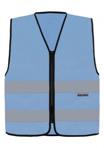 KORNTEX-Warnweste mit Reiverschluss, Cologne, Farbe: himmelblau