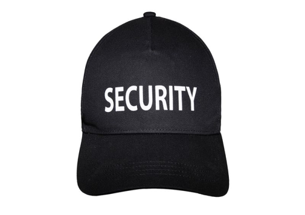 Korntex® „SECURITY” Cap „Portland” mit SECURITY Aufdruck - Schwarz - One Size