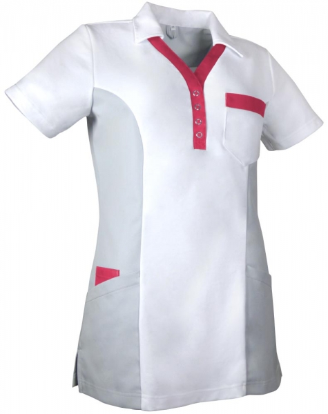 Teamdress-Service, Damen-Polokasack, weiß/grau/koralle