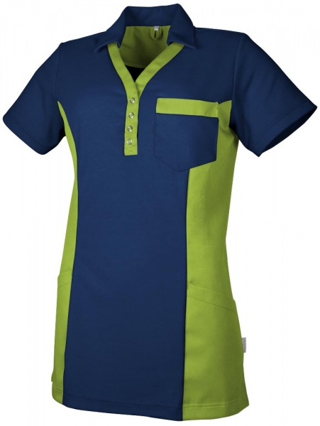 Teamdress-Service, Damen Polokasack, mit Brusttasche, marine/kiwi