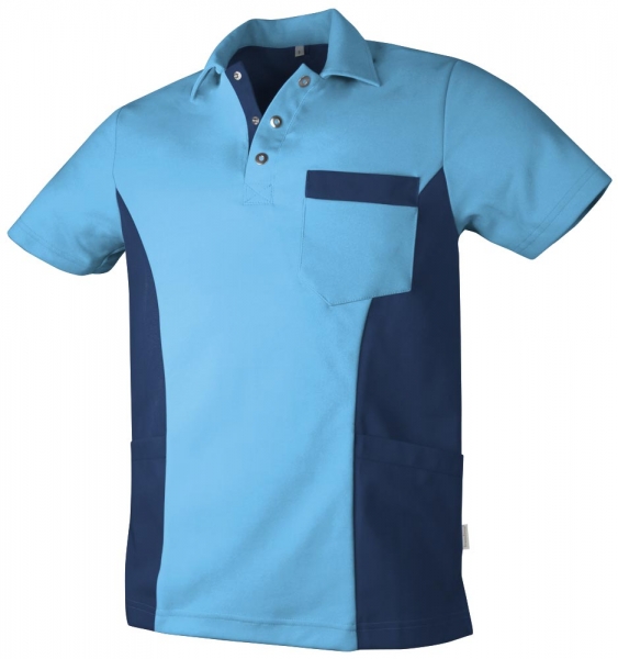 Teamdress-Service, Herren Polokasack, mit Brusttasche, azur/marine