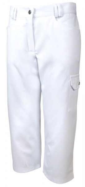 Teamdress-Service, Damen-3/4 Hose, Stretch, weiß