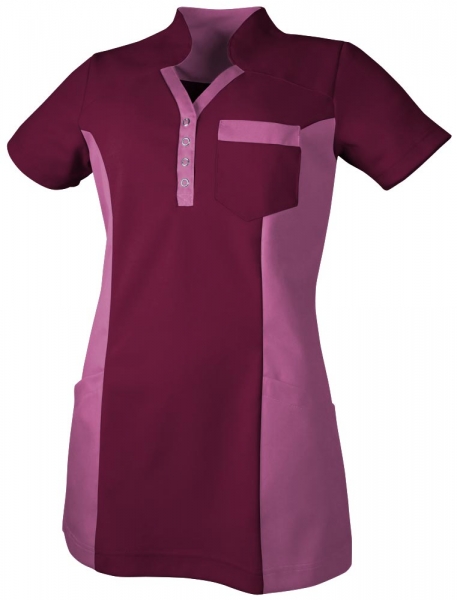 Teamdress-Service, Damen Polokasack, runder Kragen, cassis/darkmagenta