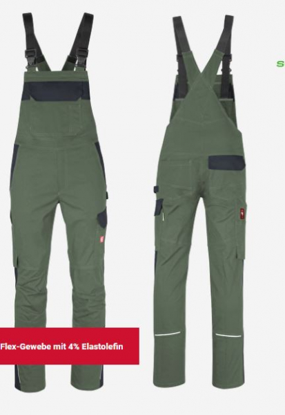 Latzhose ecoFlex oliv/schwarz