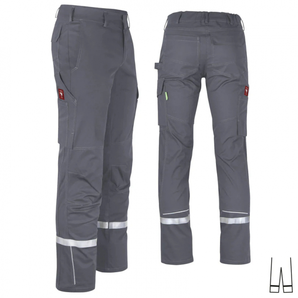 Bundhose uni ecoFlex +Refl. 17353 grau
