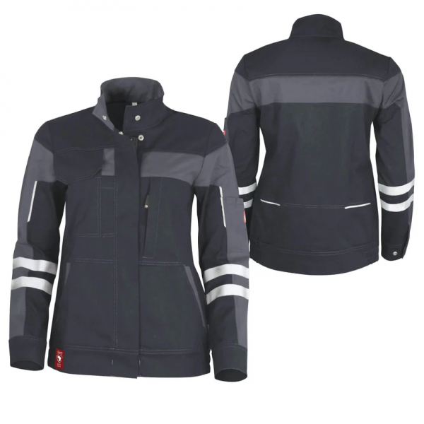Damenjacke ecoFlex +Refl. 17353 schwarz/grau
