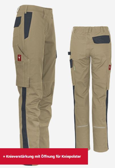 Damenhose ecoFlex sahara/schwarz