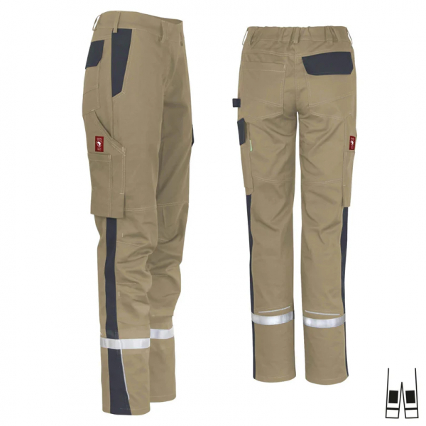 Damenhose ecoFlex +Refl. 17353 sahara/schwarz
