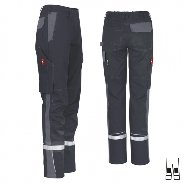 Damenhose ecoFlex +Refl. 17353 schwarz/grau