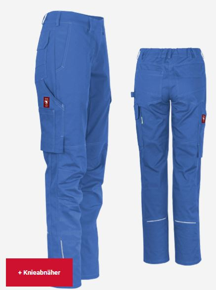 Damenhose uni ecoFlex blau