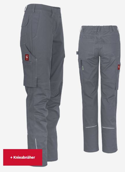 Damenhose uni ecoFlex grau