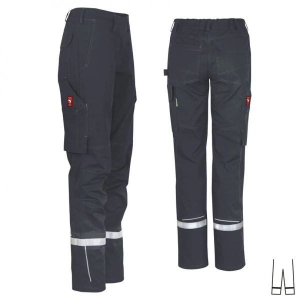 Damenhose uni ecoFlex +Refl. 17353 schwarz