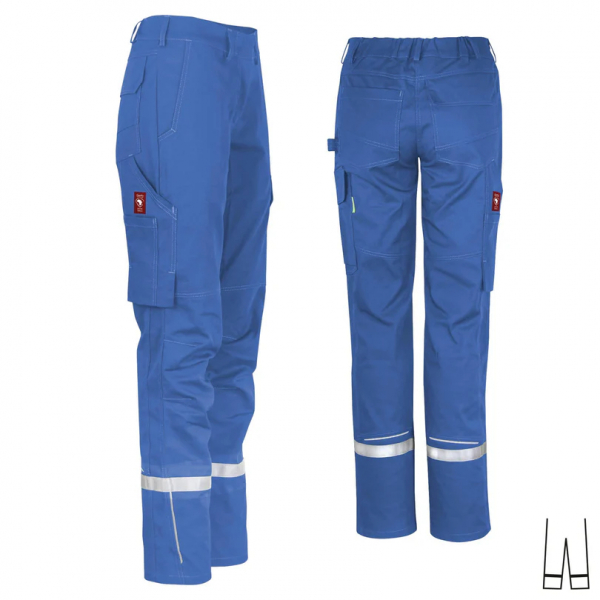 Damenhose uni ecoFlex +Refl. 17353 blau