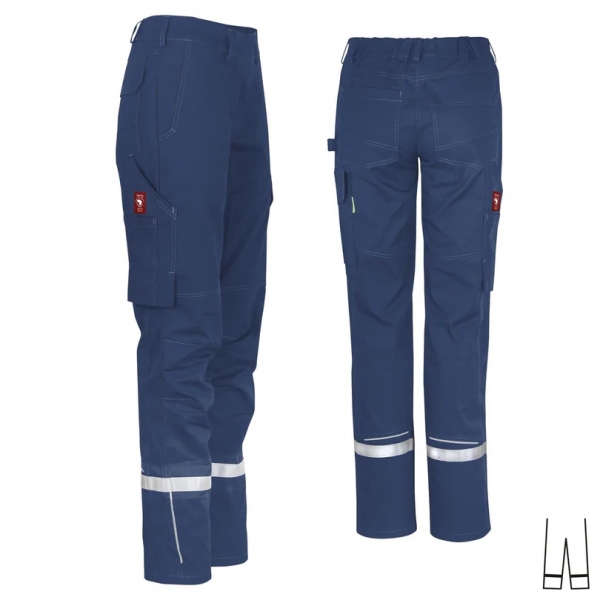 Damenhose uni ecoFlex +Refl. 17353 marine