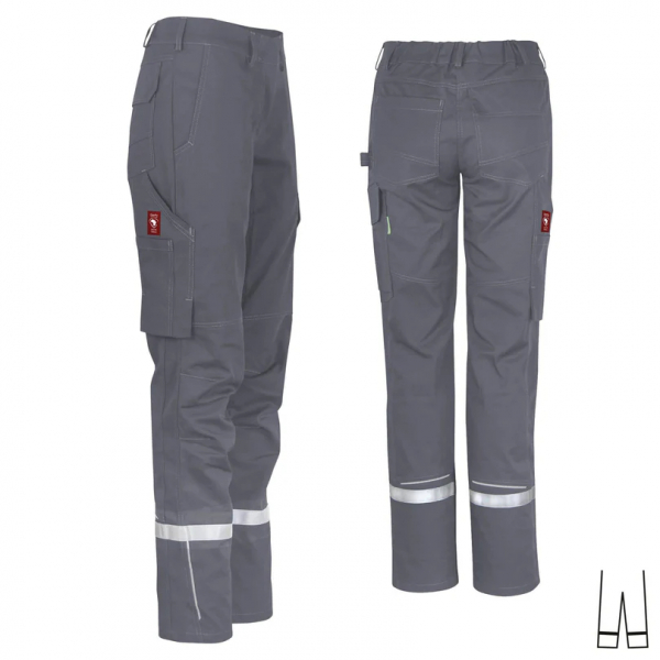 Damenhose uni ecoFlex +Refl. 17353 grau