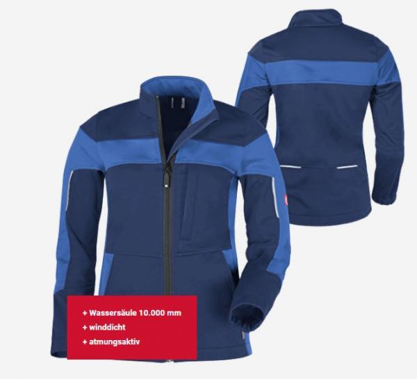 Damen-Softshelljacke ecoFlex marine/blau