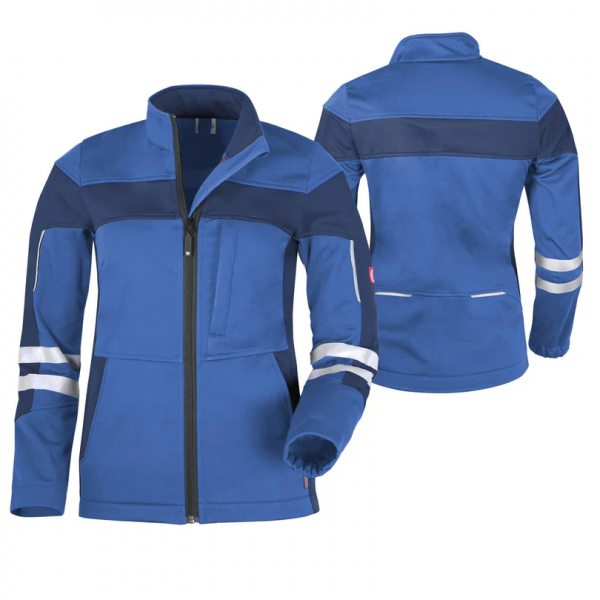 Da-Softshelljacke ecoFlex +Refl. 17353 blau/marine