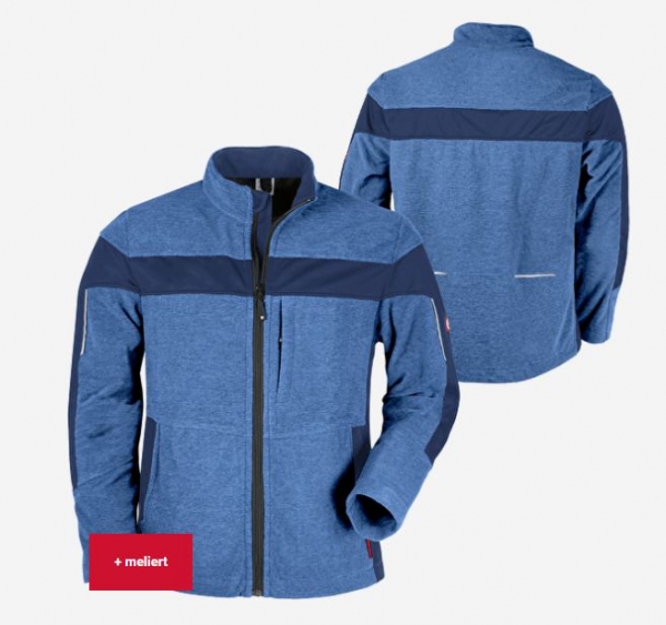 Herren-Fleecejacke ecoFlex blau meliert/marine