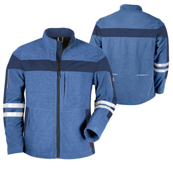 He-Fleecejacke ecoFlex +Ref17353 blau mel./marine
