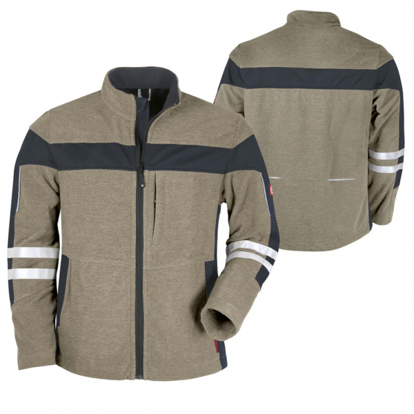 He-Fleecejacke ecoFlex +Ref17353 sahara mel./schwa