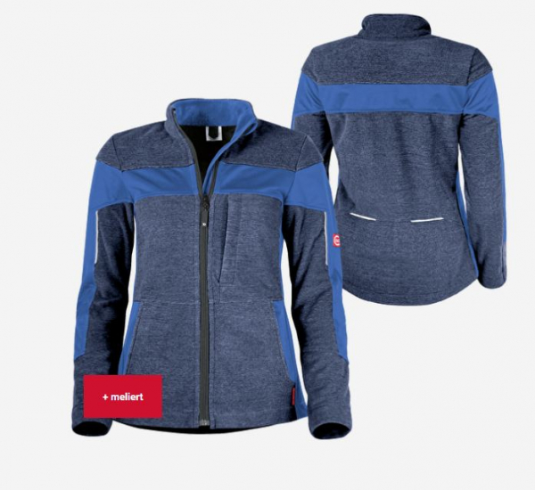Damen-Fleecejacke ecoFlex marine meliert/blau