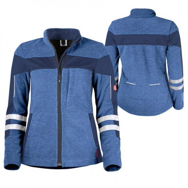 Da-Fleecejacke ecoFlex +Ref 17353 blau mel./marine