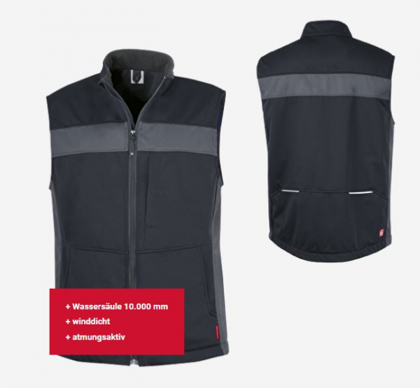 Softshell-Weste ecoFlex schwarz/grau