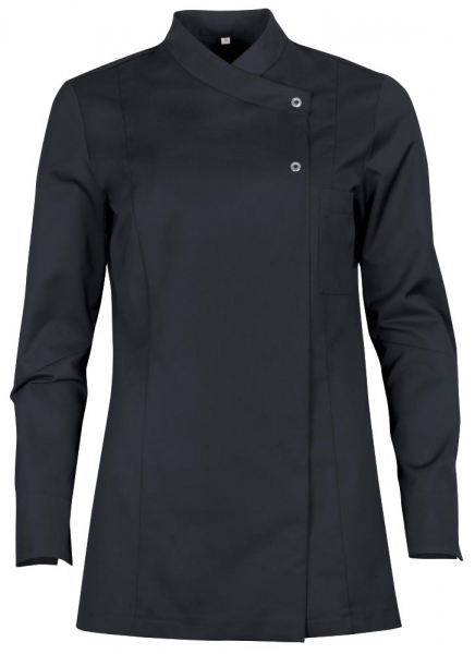 Teamdress-Service, Damen-Kochjacke mit Brusttasche, schwarz