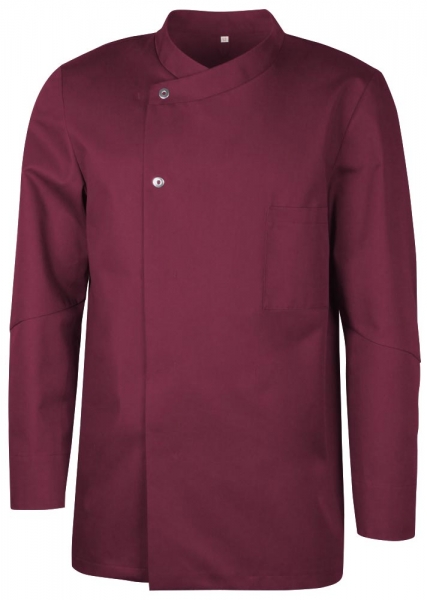 Teamdress-Service, Herren-Kochjacke mit Brusttasche, smokeberry