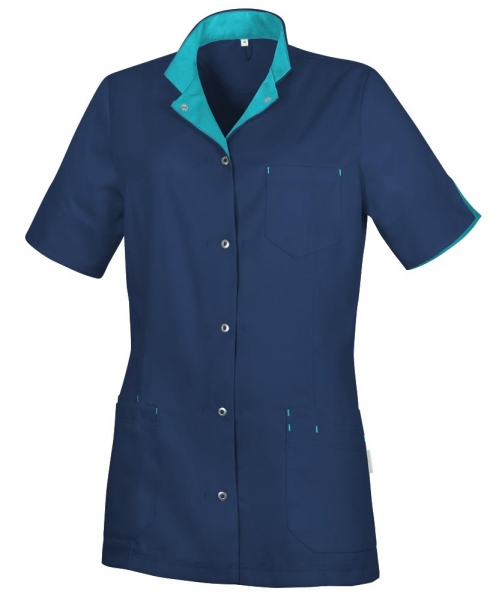 Teamdress-Service, Damenkasack, Tencel, marine/türkis